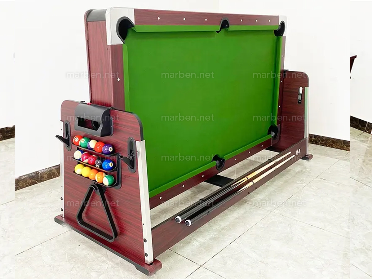 Mesa Multijuego  4 en 1 Giratoria de 7 ft, Air-Hockey, Billar, Ping-Pong, Cubierta de Comedor (Café, paño verde)